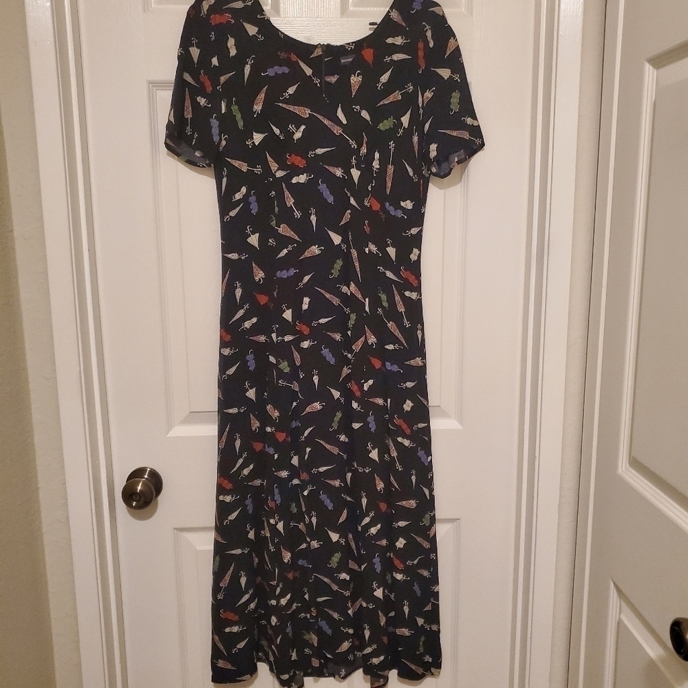 Vintage Banana Republic Umbrella Flowy Dress Sz 2